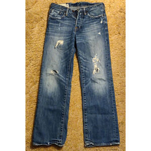 ABERCROMBIE WOMEN'S JEANS KILBURN LOW RISE BOOTCUT SIZE 14 SLIM (see photos)
